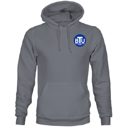 BTU Union Made Hooded Pullover Sweatshirt - Black, Charcoal or Navy